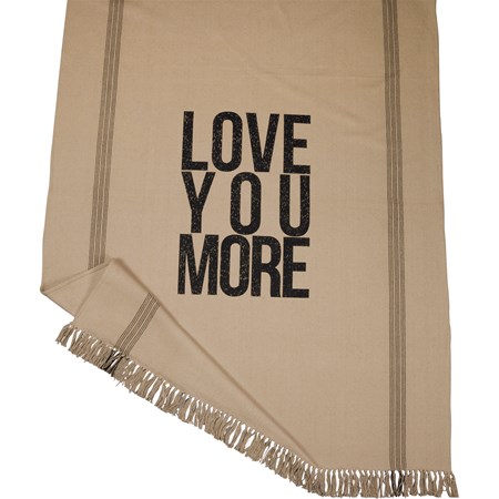 Love You More Throw - Cotton