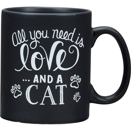 Mug - All You Need Is Love And A Cat - 20 oz. - Stoneware 