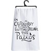 I'm Outdoorsy I Like Getting Drunk Kitchen Towel - Cotton