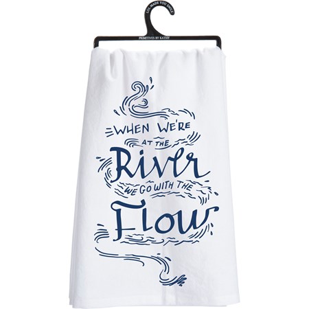 Kitchen Towel - River Go With The Flow - 28" x 28" - Cotton