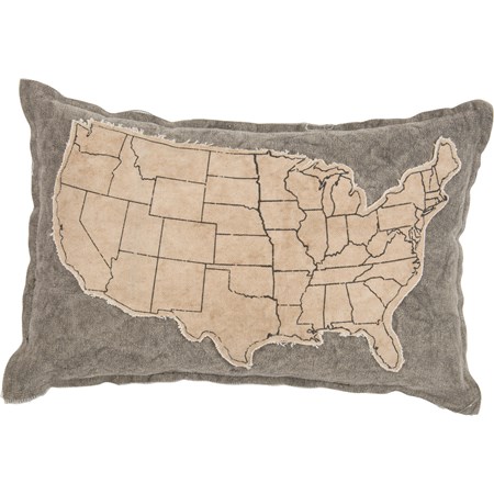 USA Cream Pillow - Canvas, Zipper
