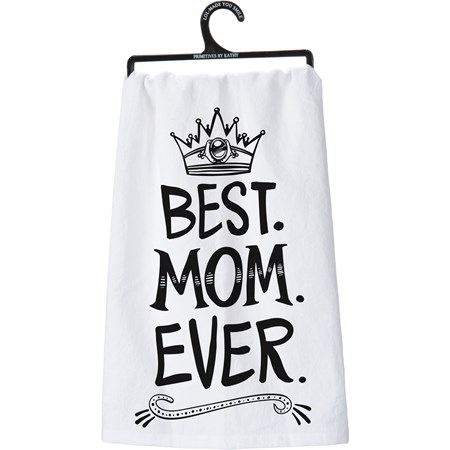 Kitchen Towel - Best Mom Ever - 28" x 28" - Cotton