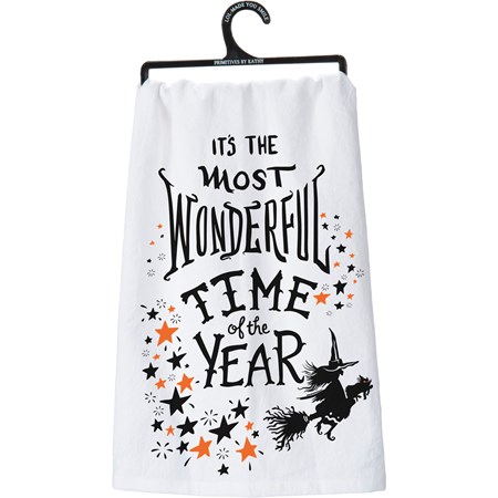 Most Wonderful Time Of The Year Witch Kitchen Towel - Cotton