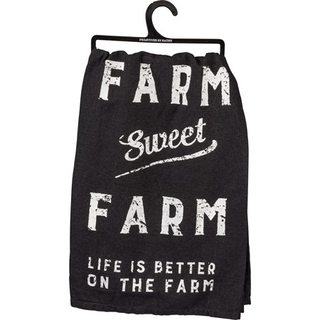 Kitchen Towel - Farm Sweet Farm - 28" x 28" - Cotton