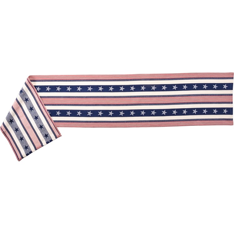 Stars And Stripes Table Runner - Cotton
