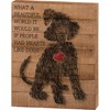 If People Had Hearts Like Dogs String Art - Wood, Metal, String