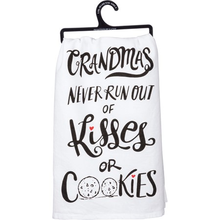 Kitchen Towel - Never Run Out Of Kisses Or Cookies - 28" x 28" - Cotton