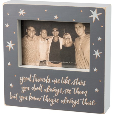 Good Friends Are Like Stars Box Frame - Wood, Glass