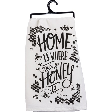 Kitchen Towel - Honey Is Where Your Honey Is - 28" x 28" - Cotton