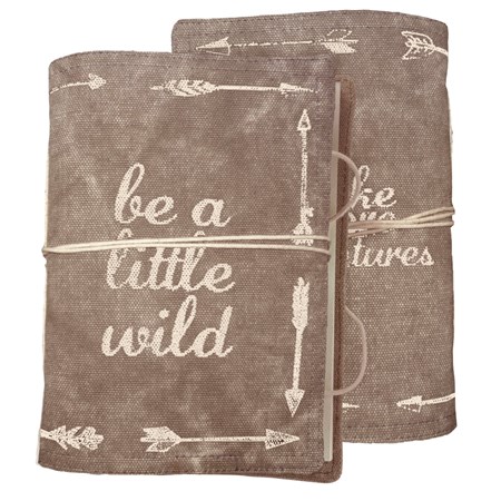 Journal - Be A Little Wild - 5" x 7" x 1" - Canvas, Paper