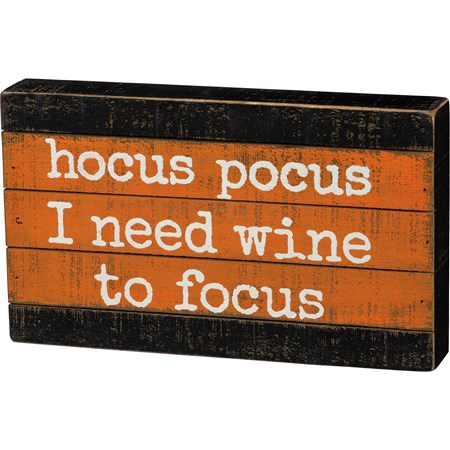 Slat Box Sign - Hocus Pocus - 11" x 6.50" x 1.75" - Wood