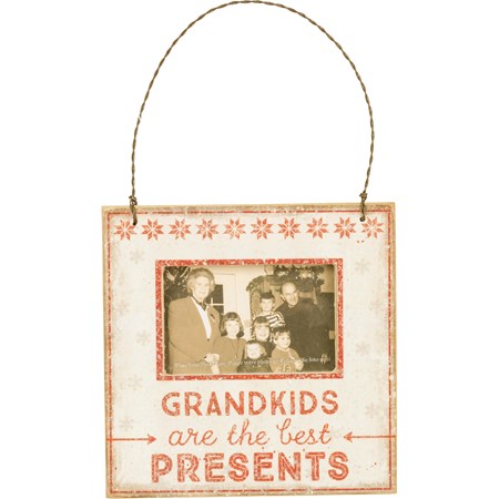 Grandkids Mini Frame - Wood, Paper, Plastic, Wire, Magnet, Mica