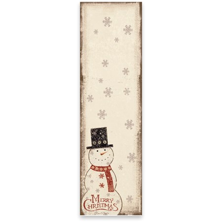 List Notepad - Merry Christmas  - 2.75" x 9.50" x 0.25" - Paper, Magnet 