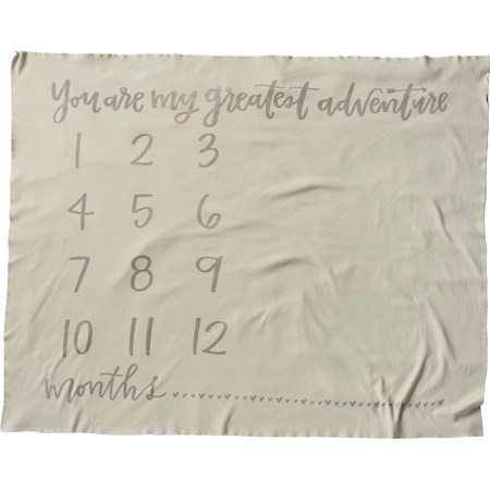 You Are My Greatest Adventure Milestone Blanket - Cotton