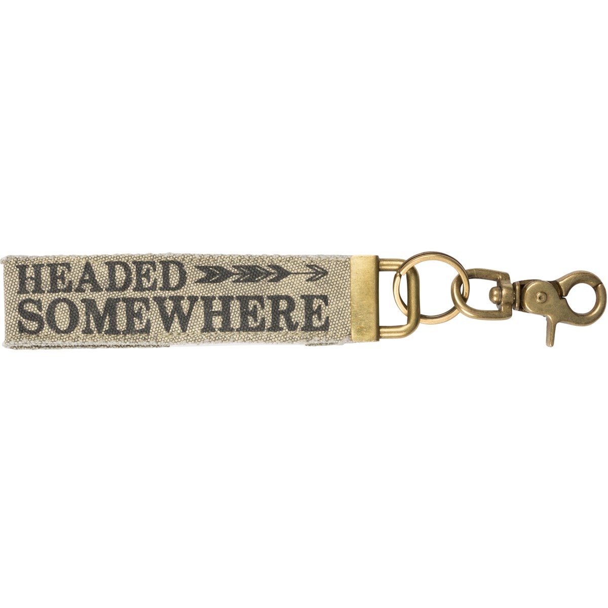 Keychain - Somewhere - 8.75" x 1.50" - Canvas, Metal 