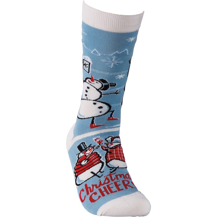 Christmas Cheer Socks - Cotton, Nylon, Spandex 