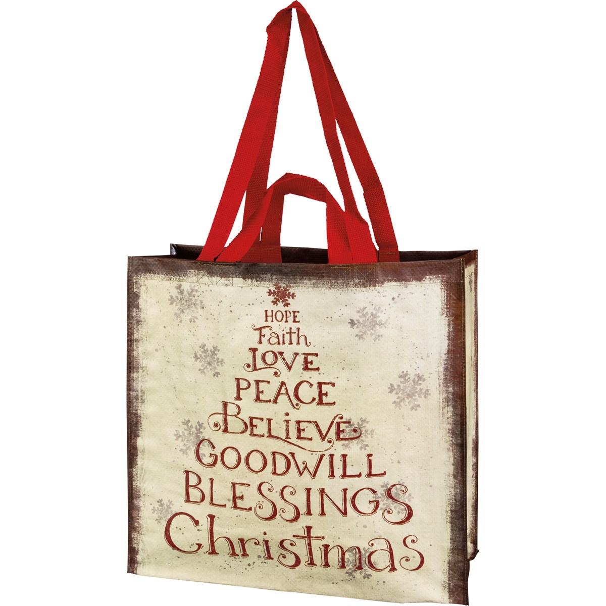 Merry Christmas Memories Market Tote - Post-Consumer Material, Nylon