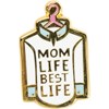 Mom Life Best Life Enamel Pin - Metal, Enamel, Paper