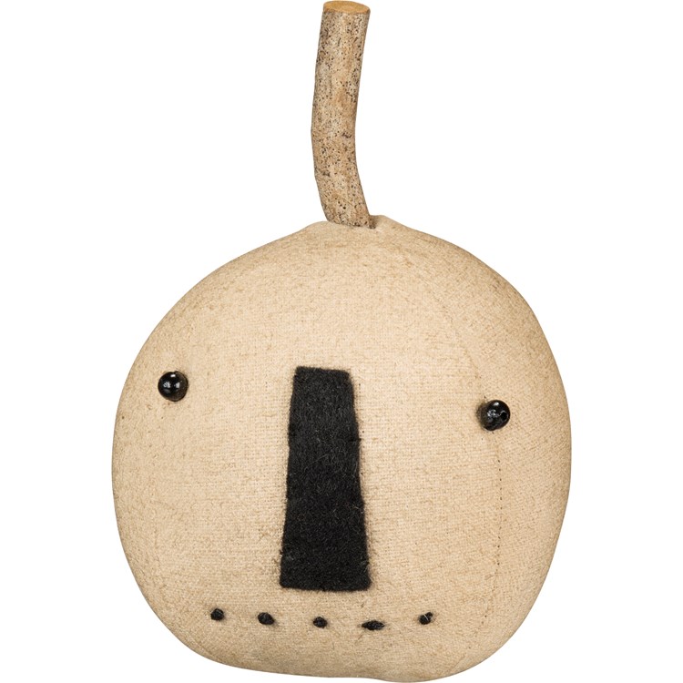 White Pumpkin Head Set - Cotton, Wood, Plastic