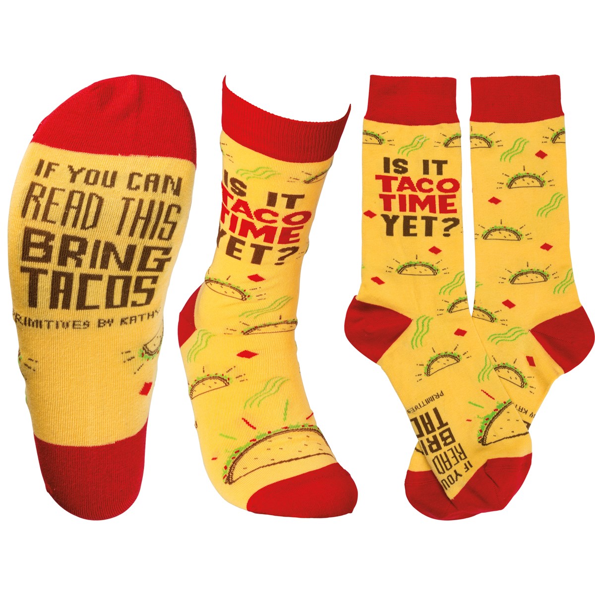 Is It Taco Time Yet? Socks - Cotton, Nylon, Spandex