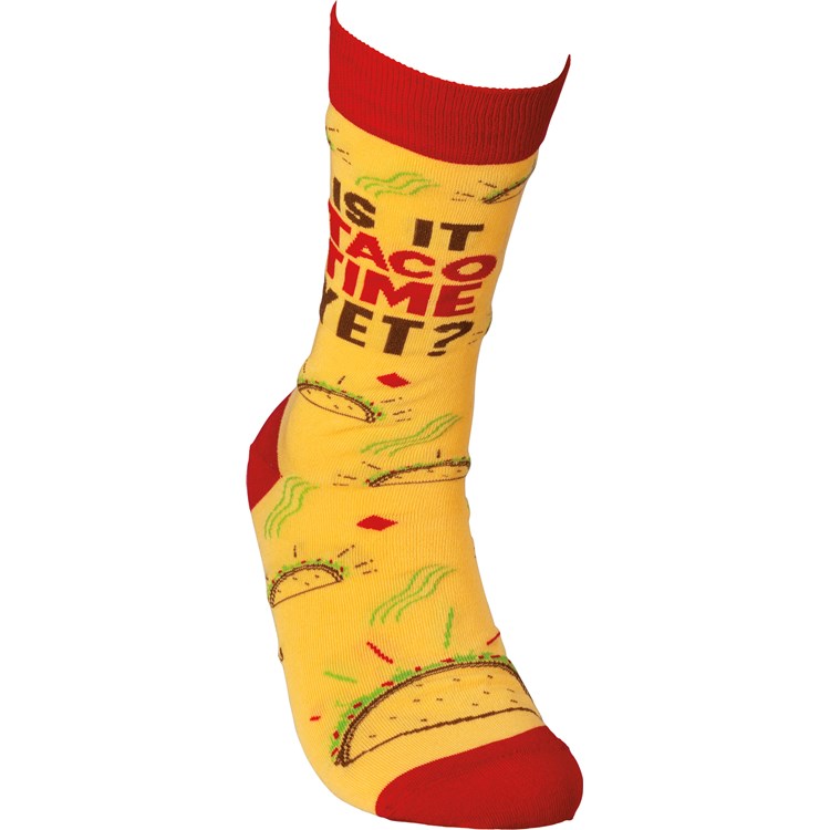 Is It Taco Time Yet? Socks - Cotton, Nylon, Spandex