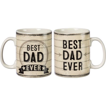Mug - Best Dad Ever - 20 oz., 5.25" x 3.50" x 4.50" - Stoneware