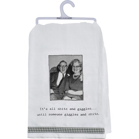 Kitchen Towel - It's All Shits And Giggles - 28" x 28" - Cotton