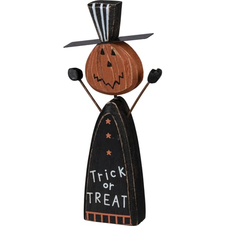 Trick Or Treat Chunky Sitter - Wood, Metal, Wire