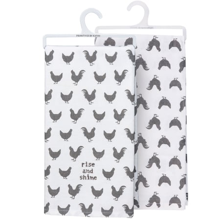 Rise And Shine Kitchen Towel - Cotton, Linen