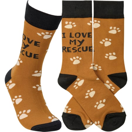 I Love My Rescue Socks - Cotton, Nylon, Spandex
