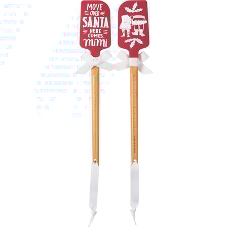 Move Over Santa Here Comes Mimi Spatula - Silicone, Wood