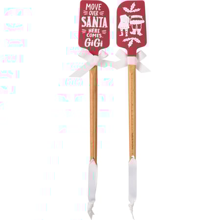 Move Over Santa Here Comes Gigi Spatula - Silicone, Wood