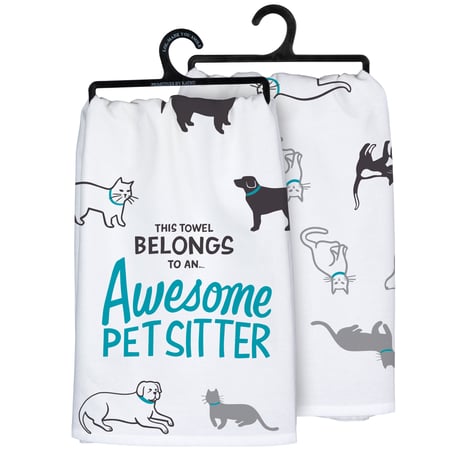 Awesome Pet Sitter Kitchen Towel - Cotton