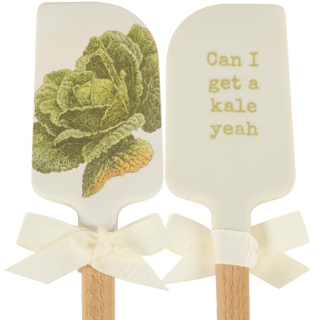 Can I Get A Kale Yeah Spatula - Silicone, Wood