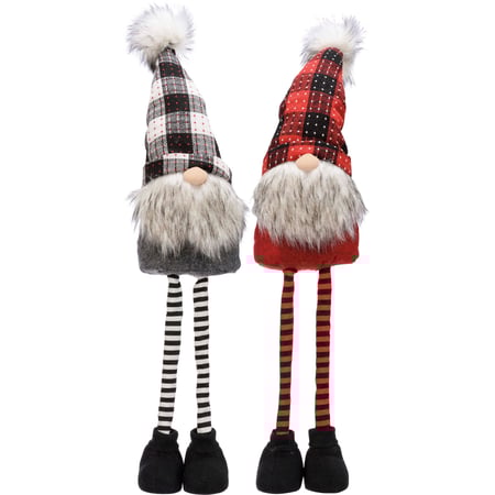 Standing Gnome Large Sitter Set - Polyester, Sand, Metal, Wood