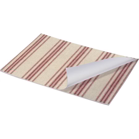 Red Stripe Paper Placemat Pad - Paper