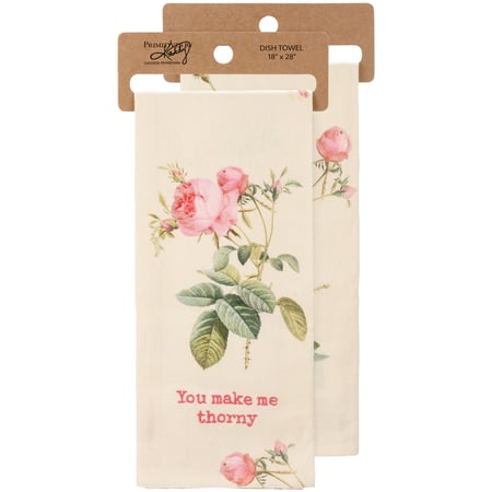 You Make Me Thorny Kitchen Towel - Cotton, Linen