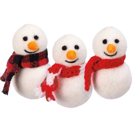 Snowmen Critter Set - Felt, Polyester, Plastic