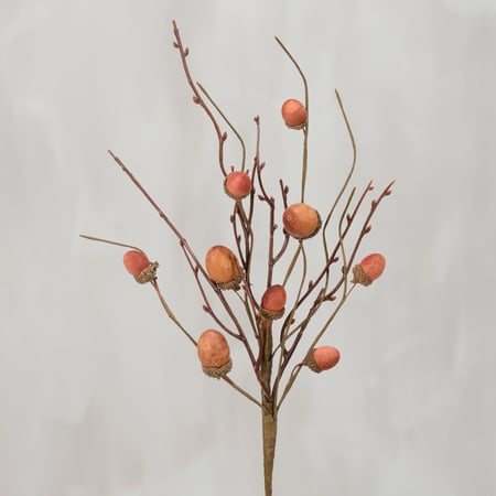 Acorns Floral Pick - Plastic, Wire