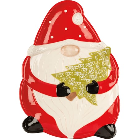 Santa Gnome Platter - Ceramic