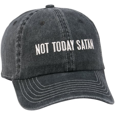Not Today Satan Baseball Cap - Cotton, Metal
