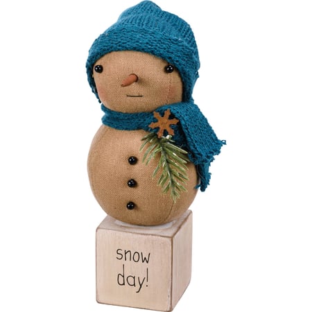 Snow Day Sitter - Cotton, Wood, Plastic, Metal