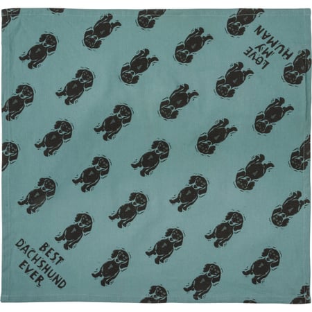 Dachshund/Love My Human Small Pet Bandana - Cotton