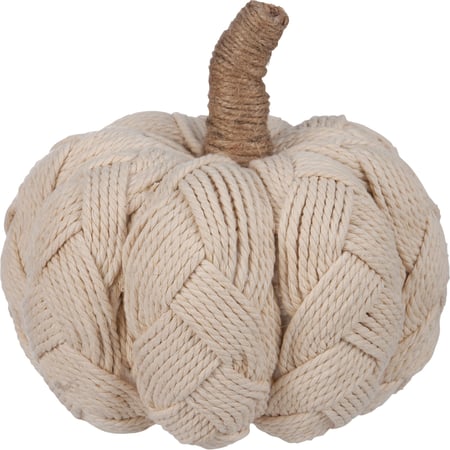 Cream Woven Pumpkin - Foam, Cotton, Jute