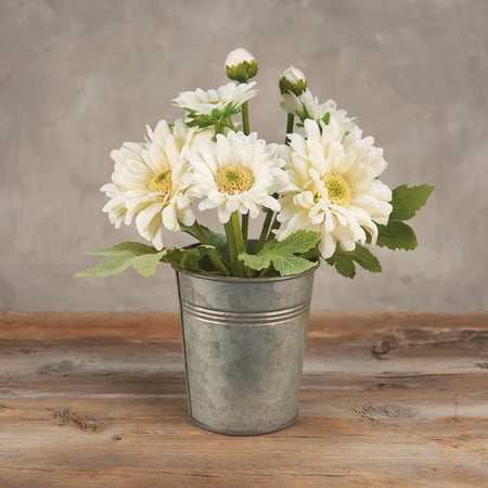 Gerbera Daisies Planter - Metal, Plastic, Fabric, Wire