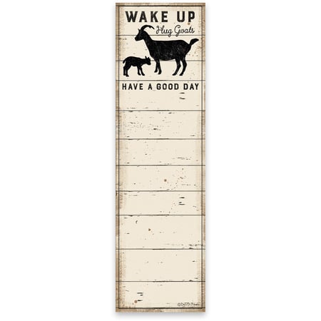 Wake Up Hug Goats List Pad - Paper, Magnet