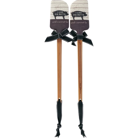 I Like Pig Butts Spatula - Silicone, Wood