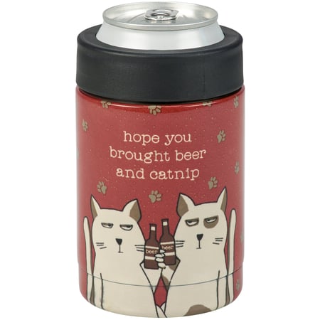 Beer And Catnip Can Cooler - Metal, Plastic