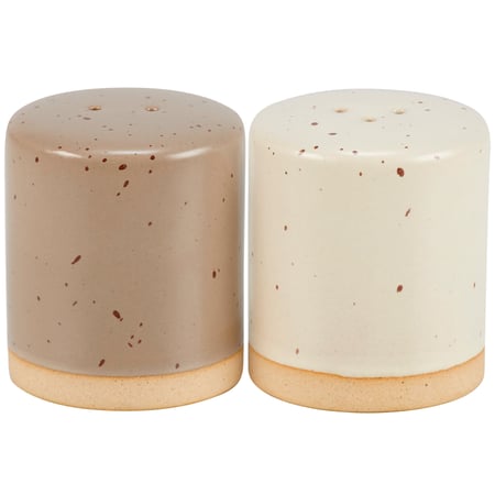 Cottage Salt & Pepper Set - Stoneware, Plastic