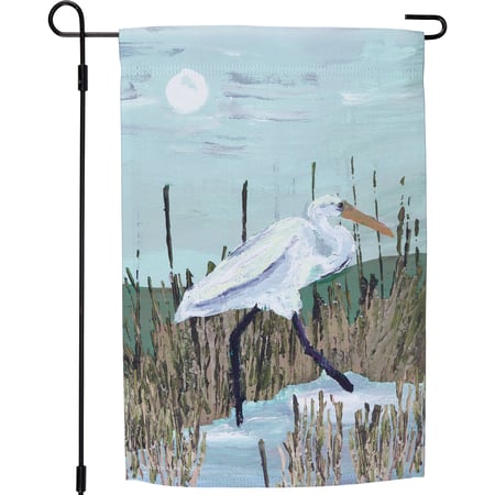 Heron Garden Flag - Polyester